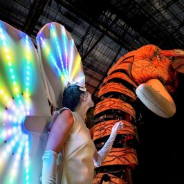 Les Nymphéas, échassiers lumineux à Nantes aux Machines de l'île